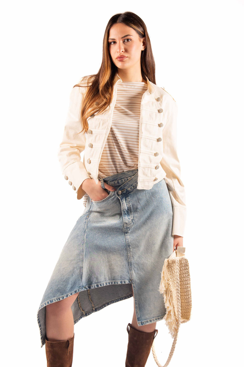 Gonna Denim Asimmetrica