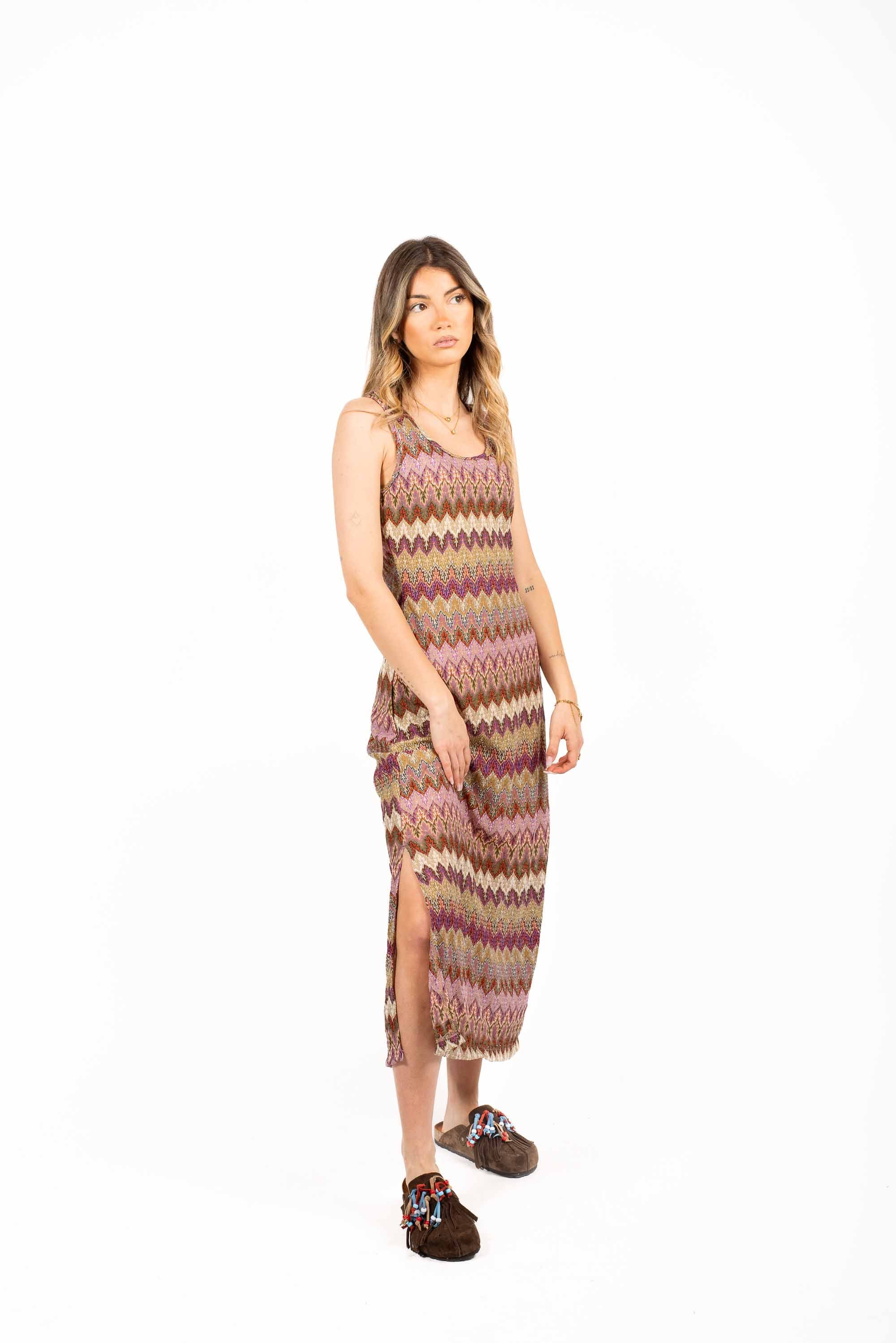 Abito Fantasia "Zig Zag" in Maglia Leggera