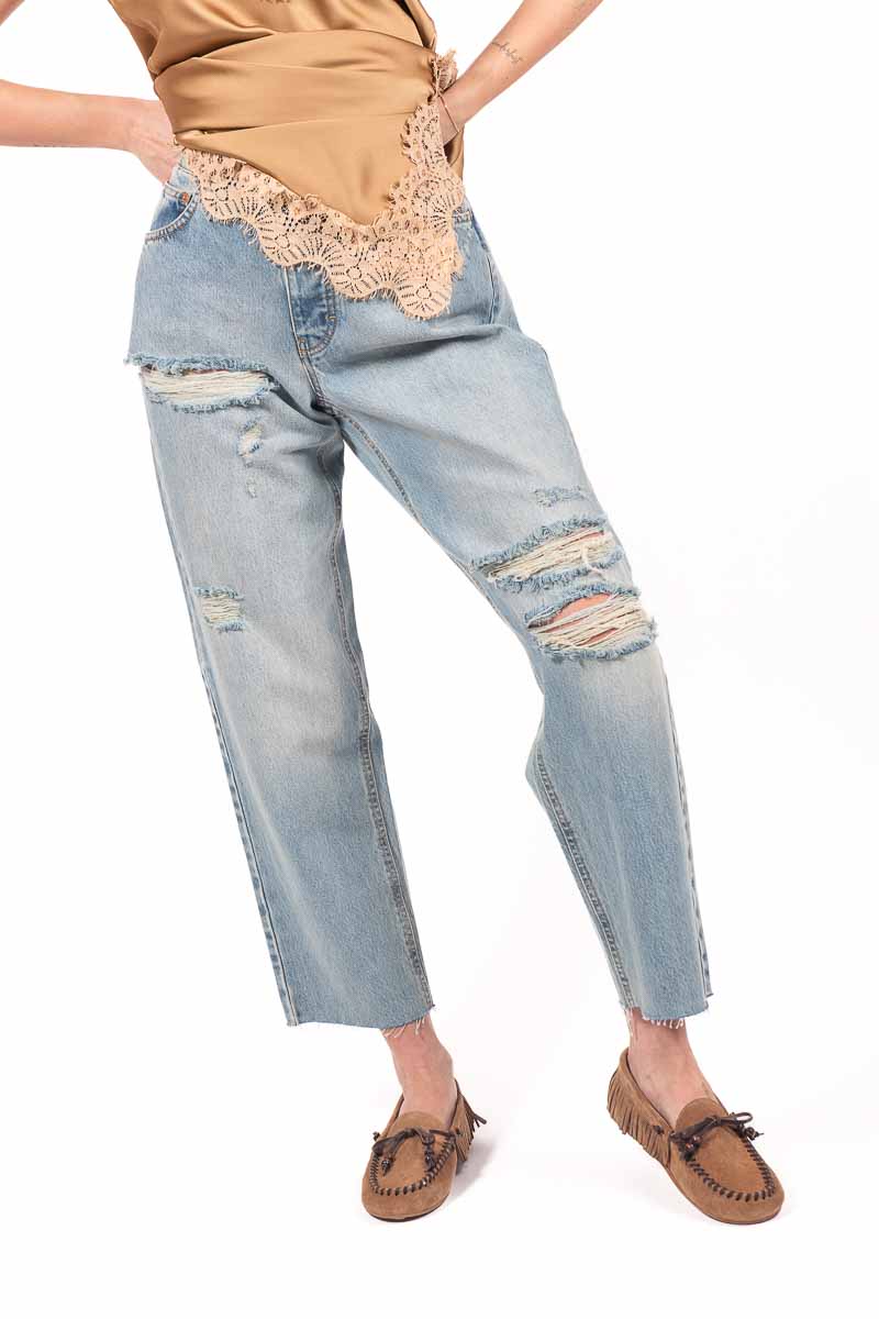 Jeans Straight Fit Destroyed